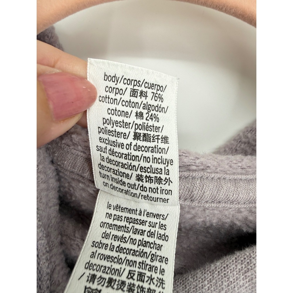 PINK Victoria's Secret Hoodie Women XS Gray Graphic Pullover Relaxed Fit - Picture 5 of 9